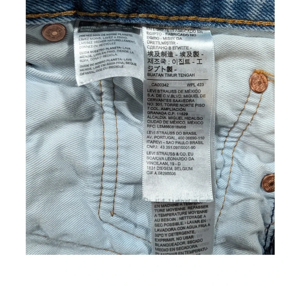Levis 501 93 Straight Leg Jeans Mens 30x32 Light Wash Blue Denim 501-0093